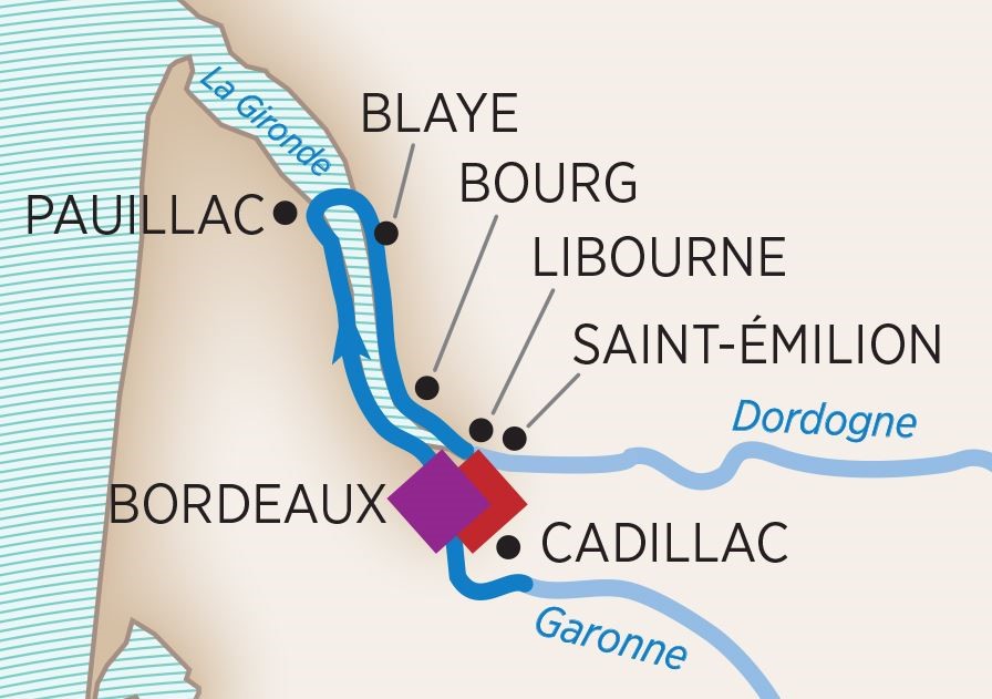 bordeaux cruise map