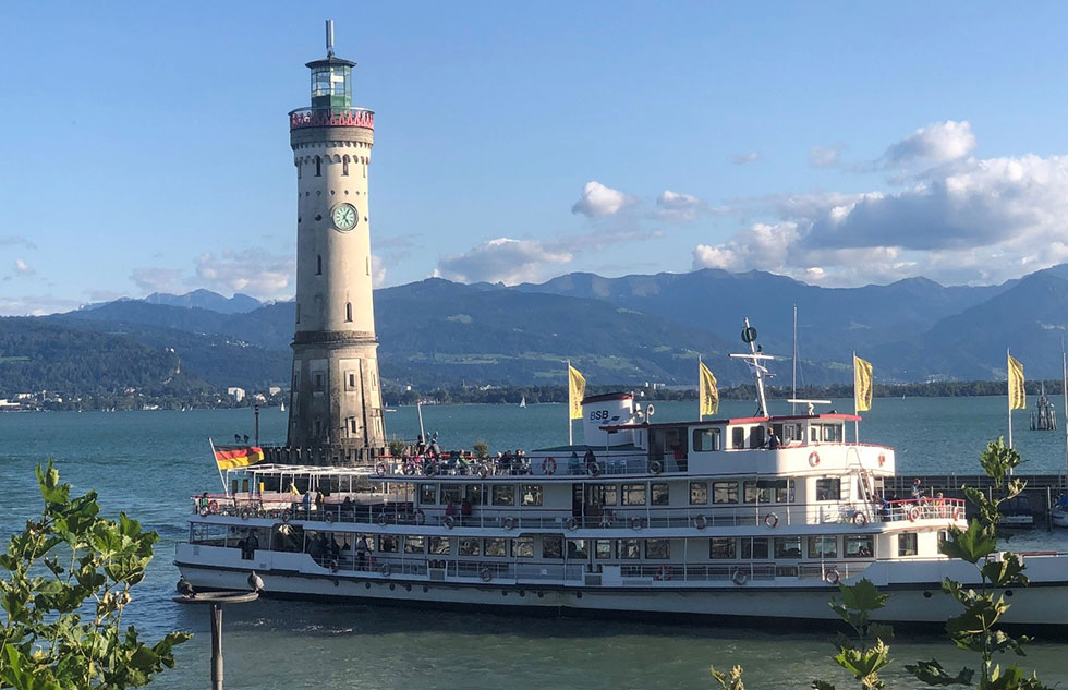 ship on lake constance