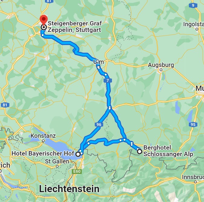 driving route for fall treffen