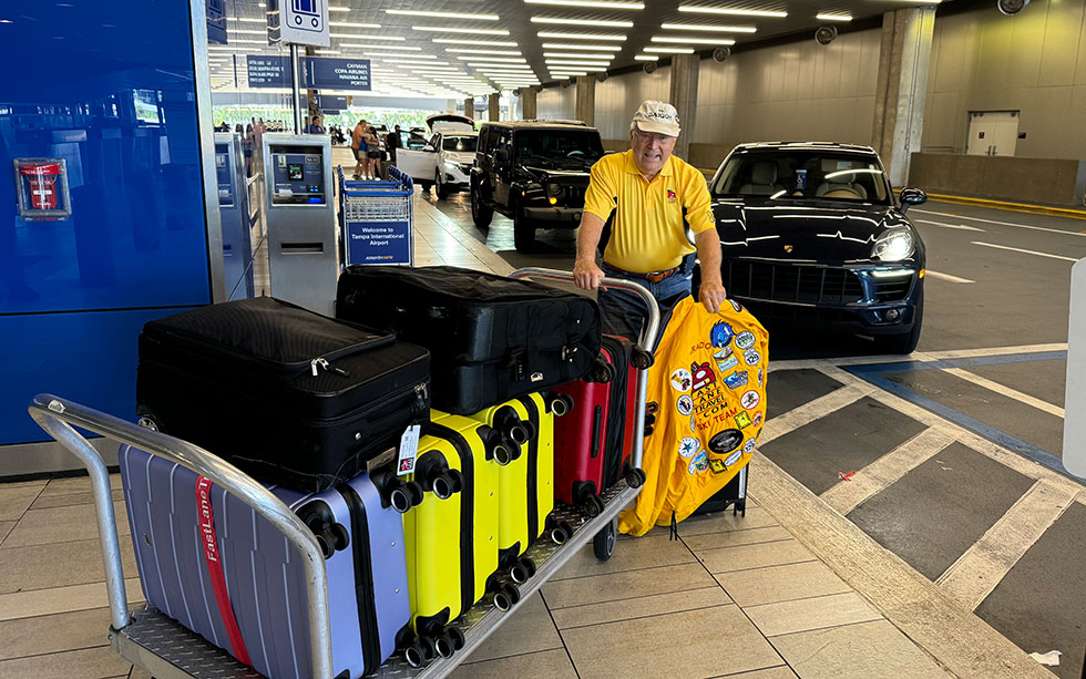 Peter with luggages